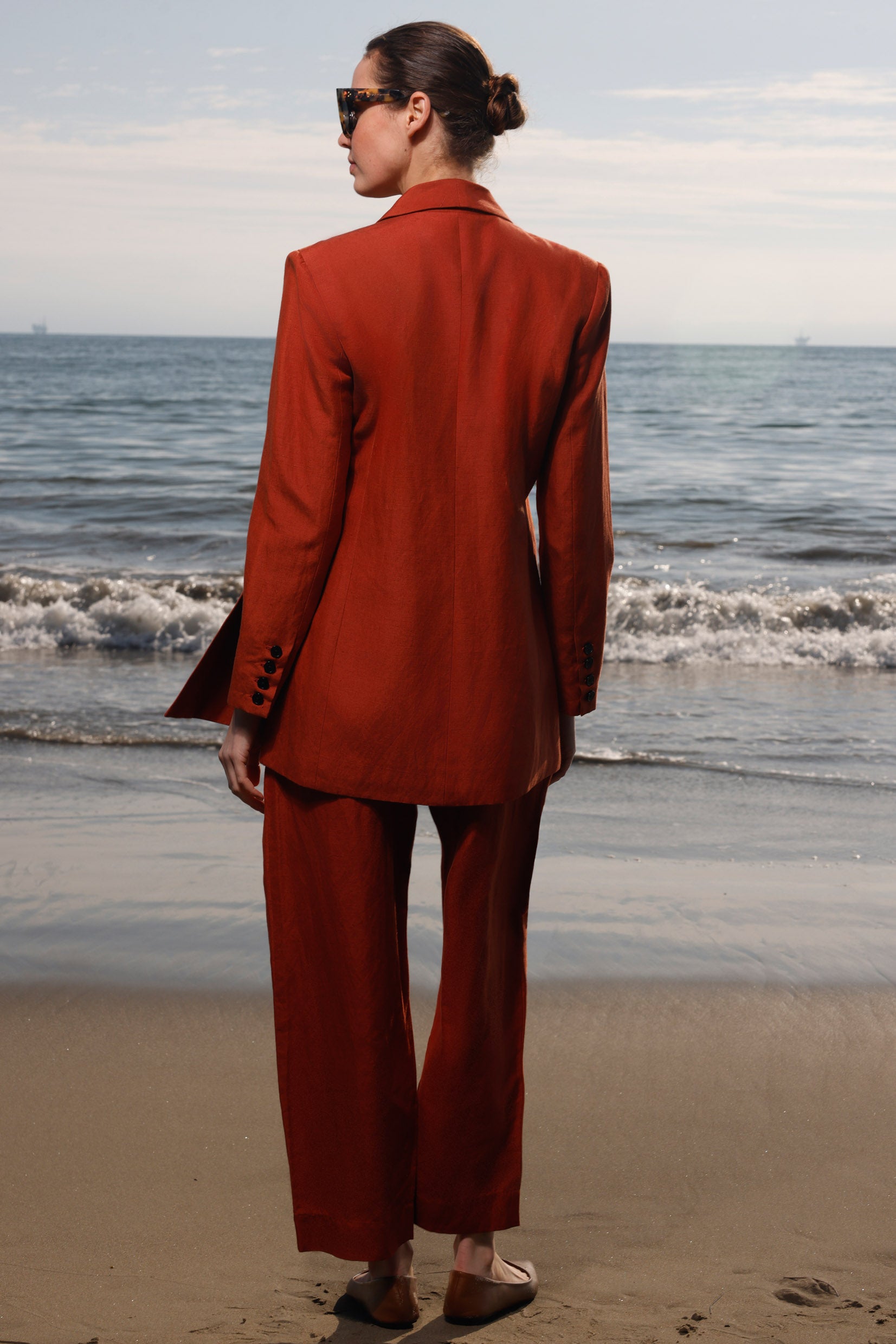 Zelda Blazer - Sienna Silk & Hemp - Heidi Merrick