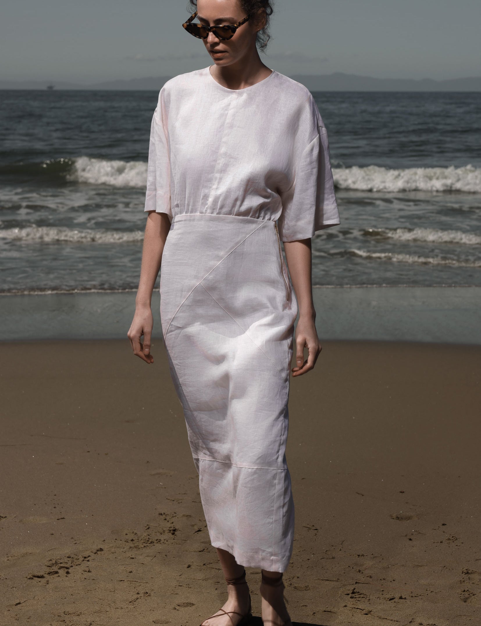 Fauna Dress - Ivory Linen - Heidi Merrick