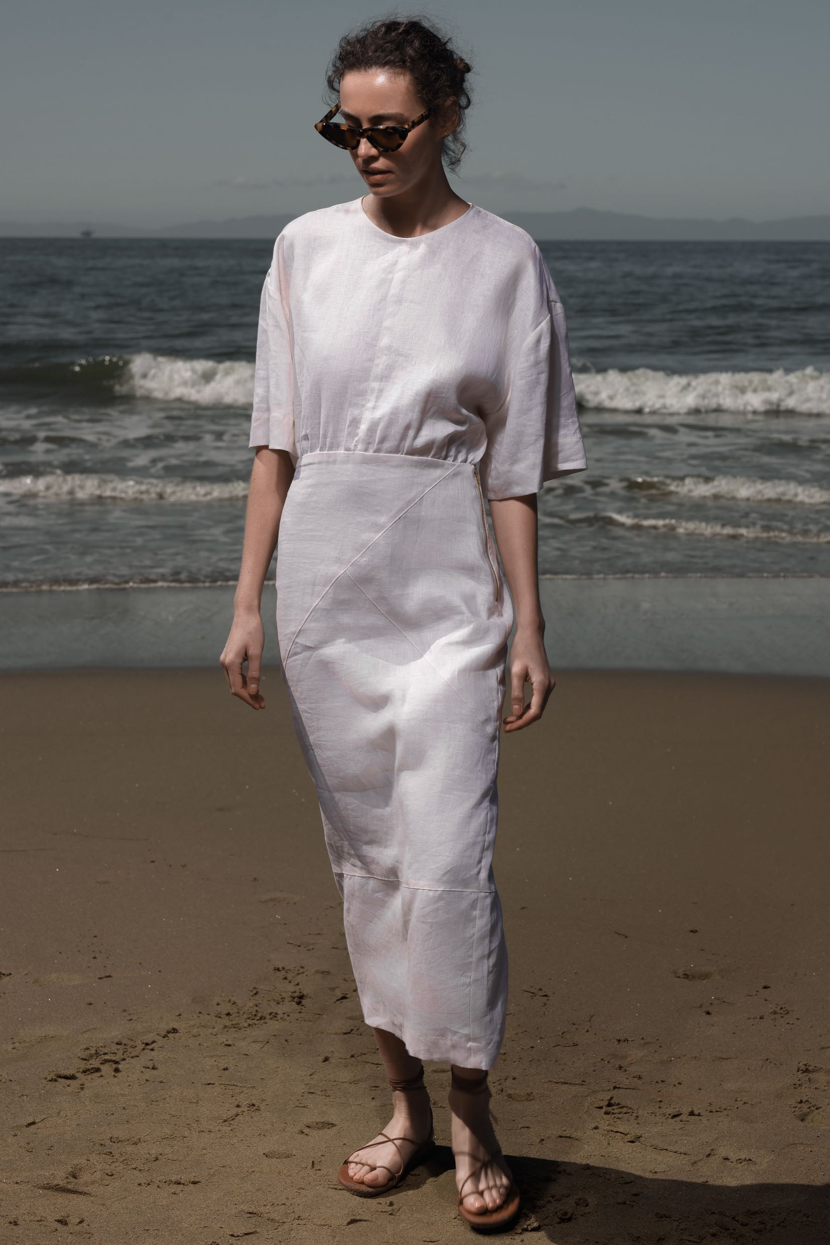 Fauna Dress - Ivory Linen - Heidi Merrick