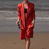 Rodeo Shorts - Vermillion Linen