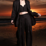 Chaplin Pant - Black Linen - Heidi Merrick