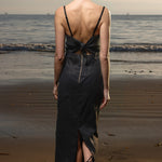 Gia Dress - Black Linen - Heidi Merrick