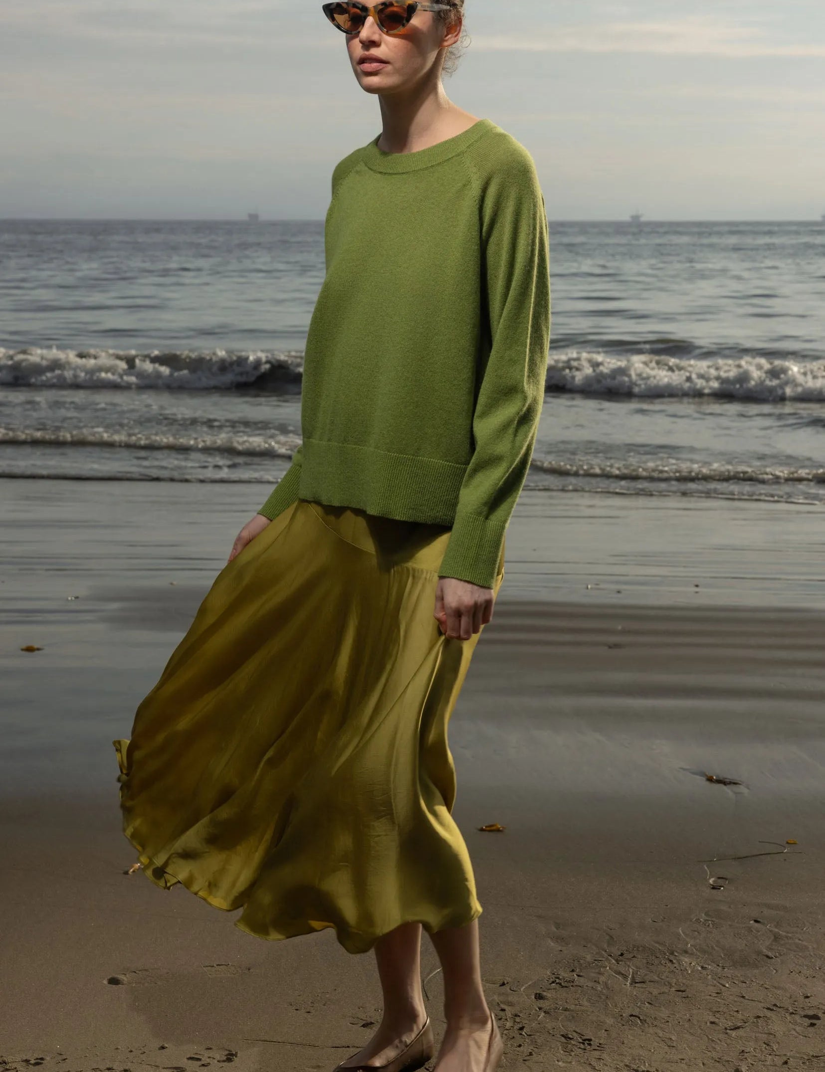 Kite Skirt - Chartreuse - Heidi Merrick