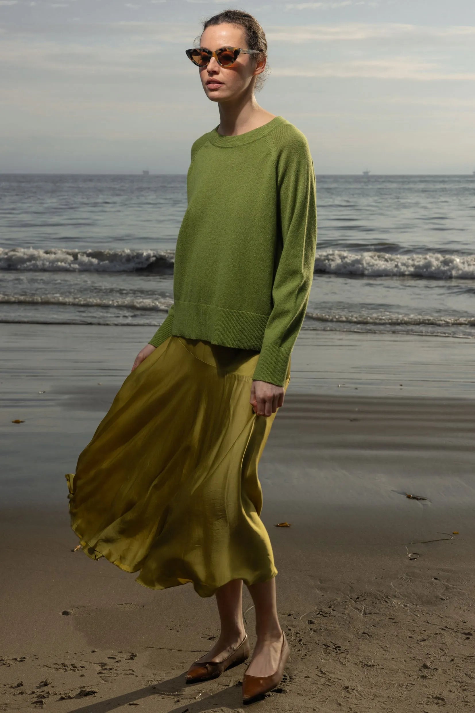Kite Skirt - Chartreuse - Heidi Merrick
