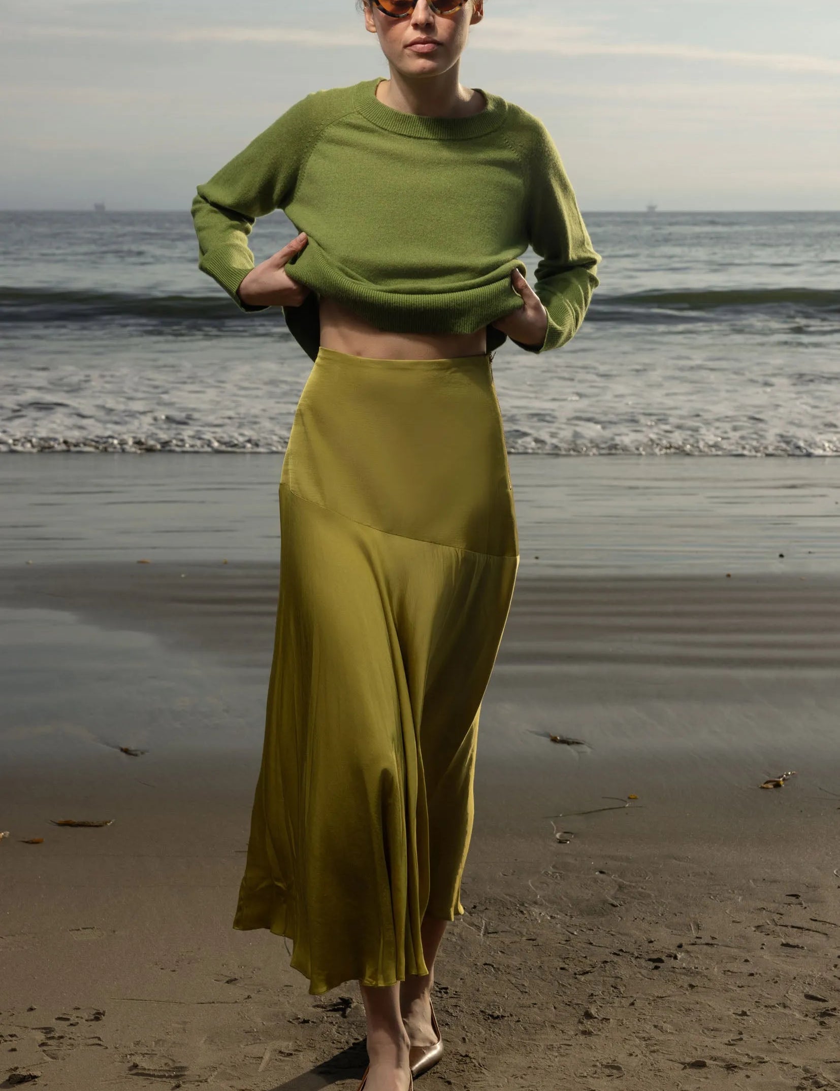 Kite Skirt - Chartreuse - Heidi Merrick