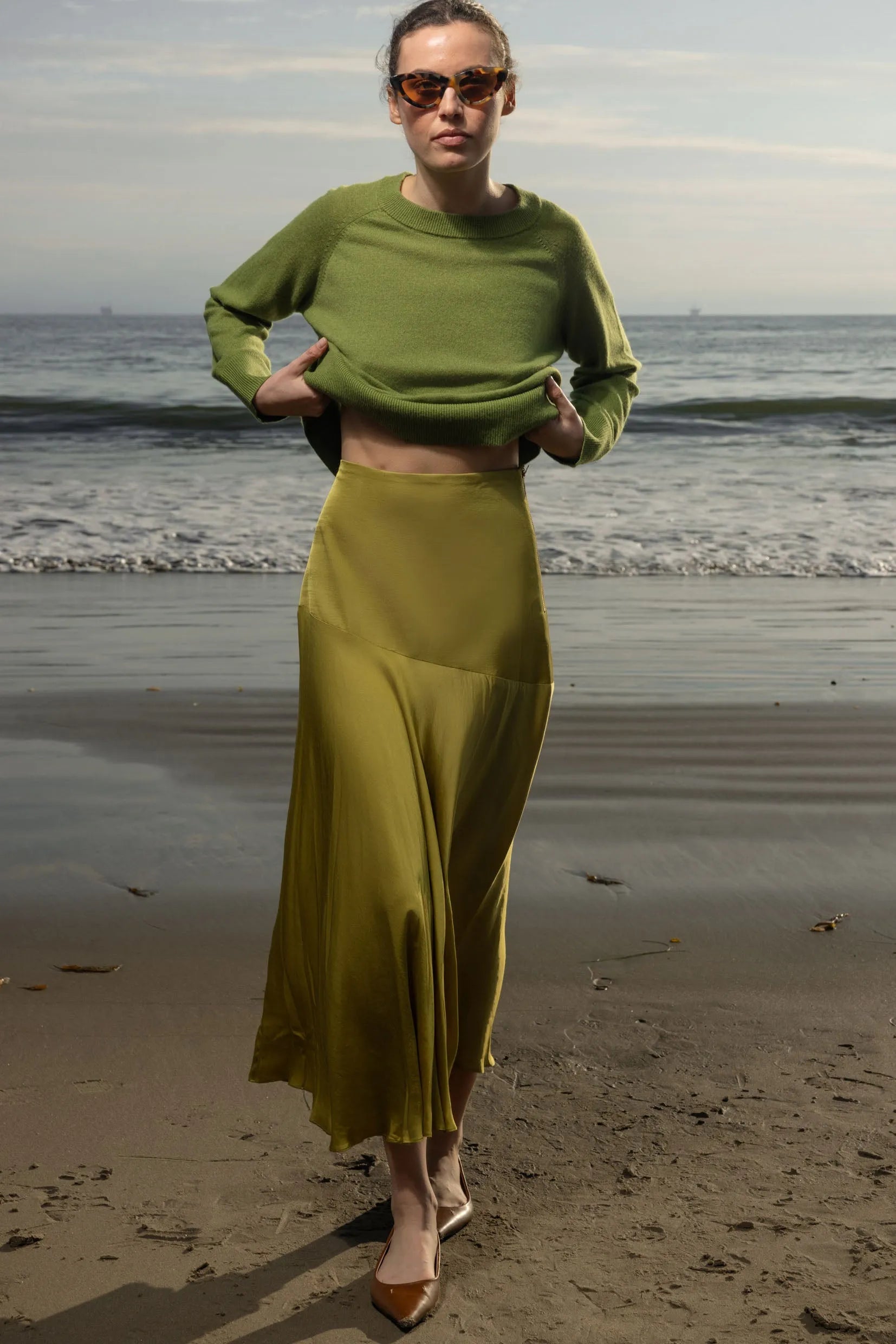 Kite Skirt - Chartreuse - Heidi Merrick