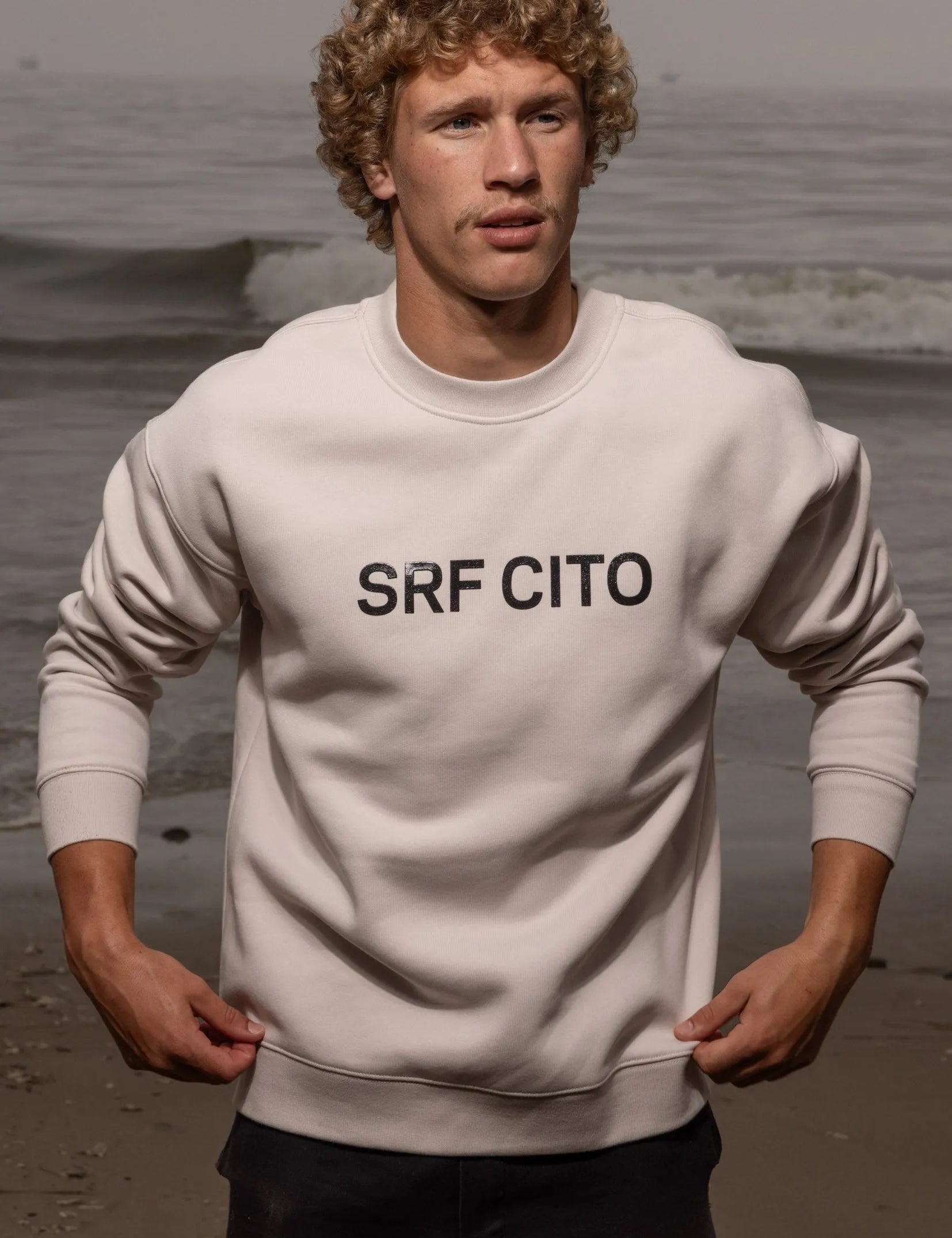 SRF CITO Unisex Crewneck - Black on Cream - Heidi Merrick
