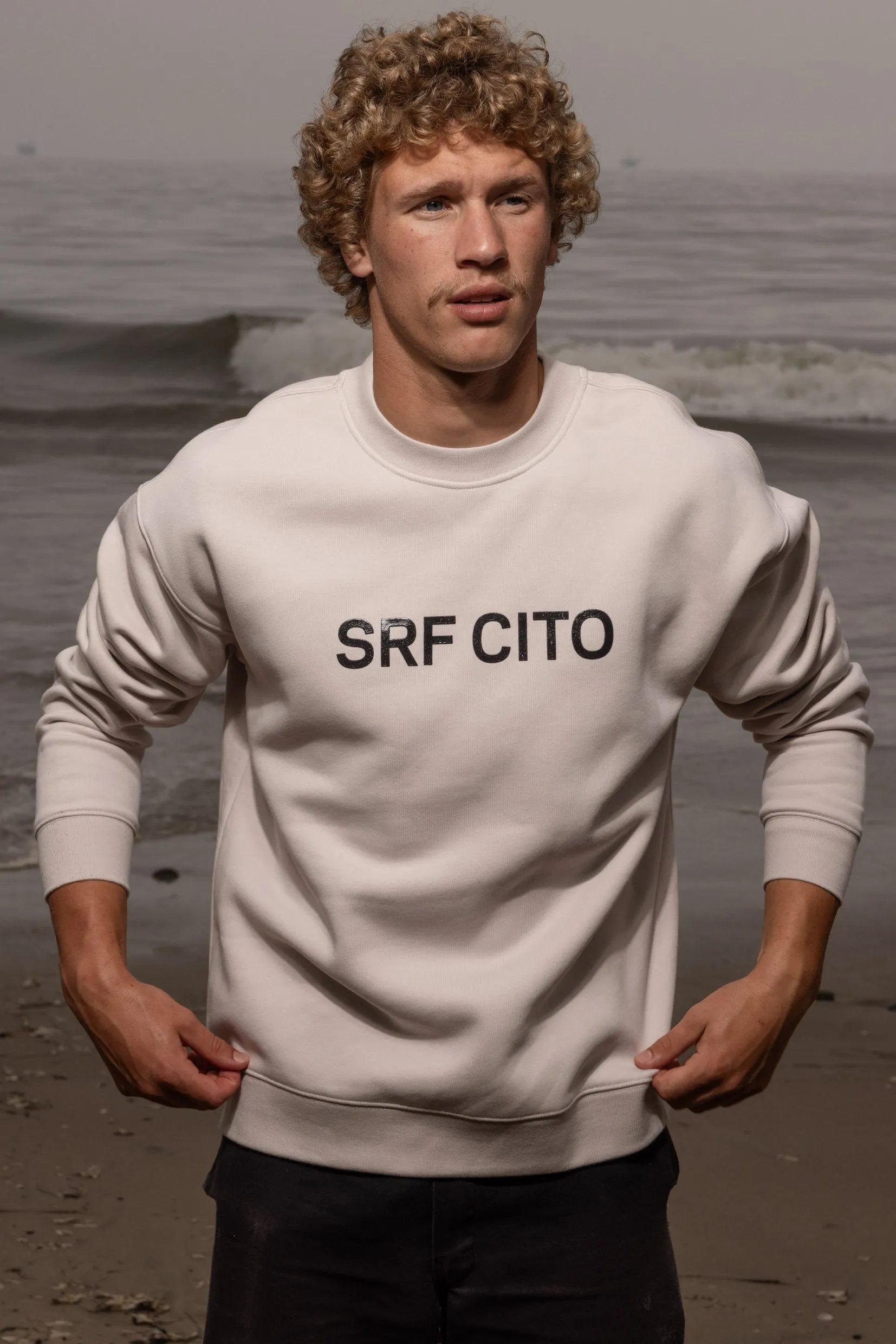 SRF CITO Unisex Crewneck - Black on Cream - Heidi Merrick