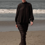 Verse Top - Noir Tissue Linen - Heidi Merrick