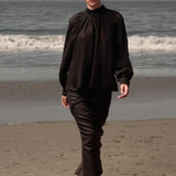 Verse Top - Noir Tissue Linen - Heidi Merrick