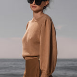 DUCHESS SWEATER - SAND - Heidi Merrick