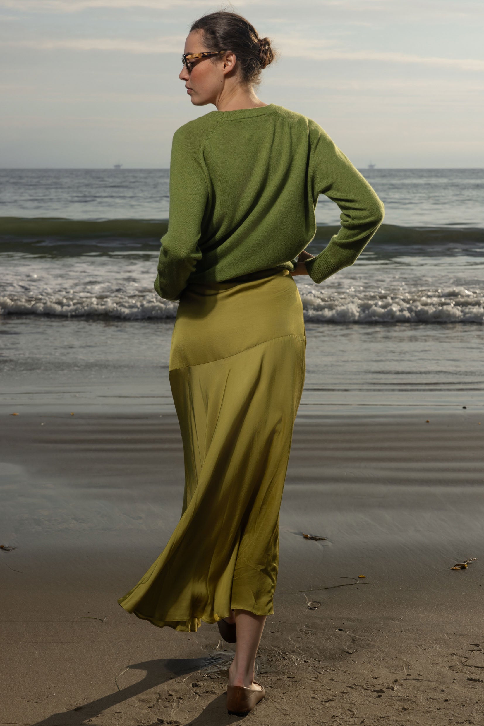 Kite Skirt - Chartreuse - Heidi Merrick