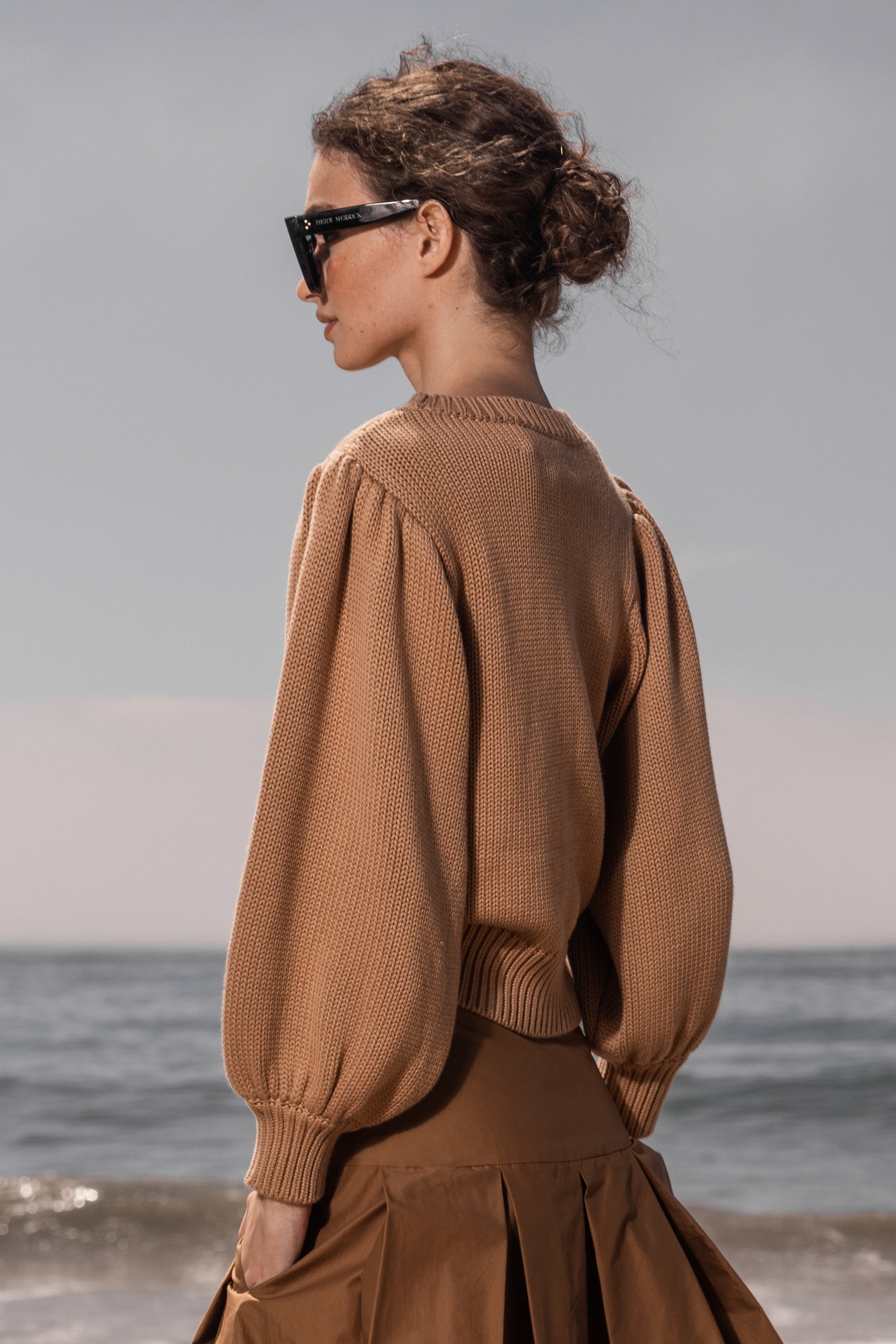 DUCHESS SWEATER - SAND - Heidi Merrick