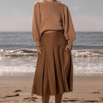 DUCHESS SWEATER - SAND - Heidi Merrick