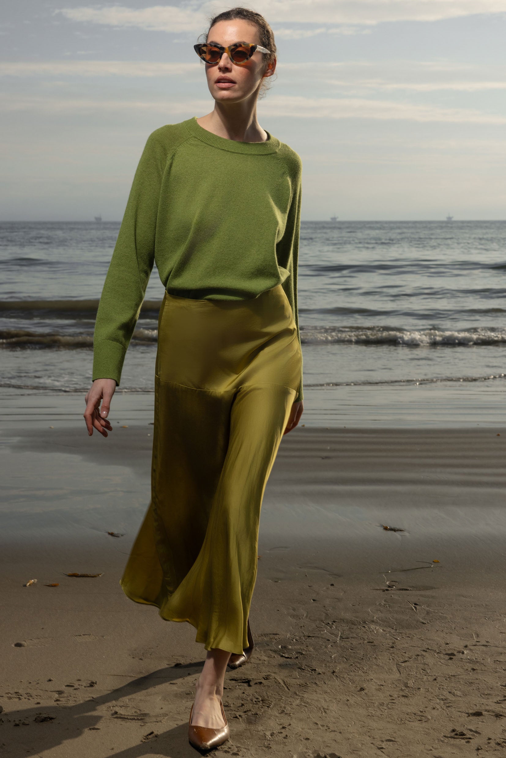 Kite Skirt - Chartreuse - Heidi Merrick