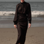 Verse Top - Noir Tissue Linen - Heidi Merrick