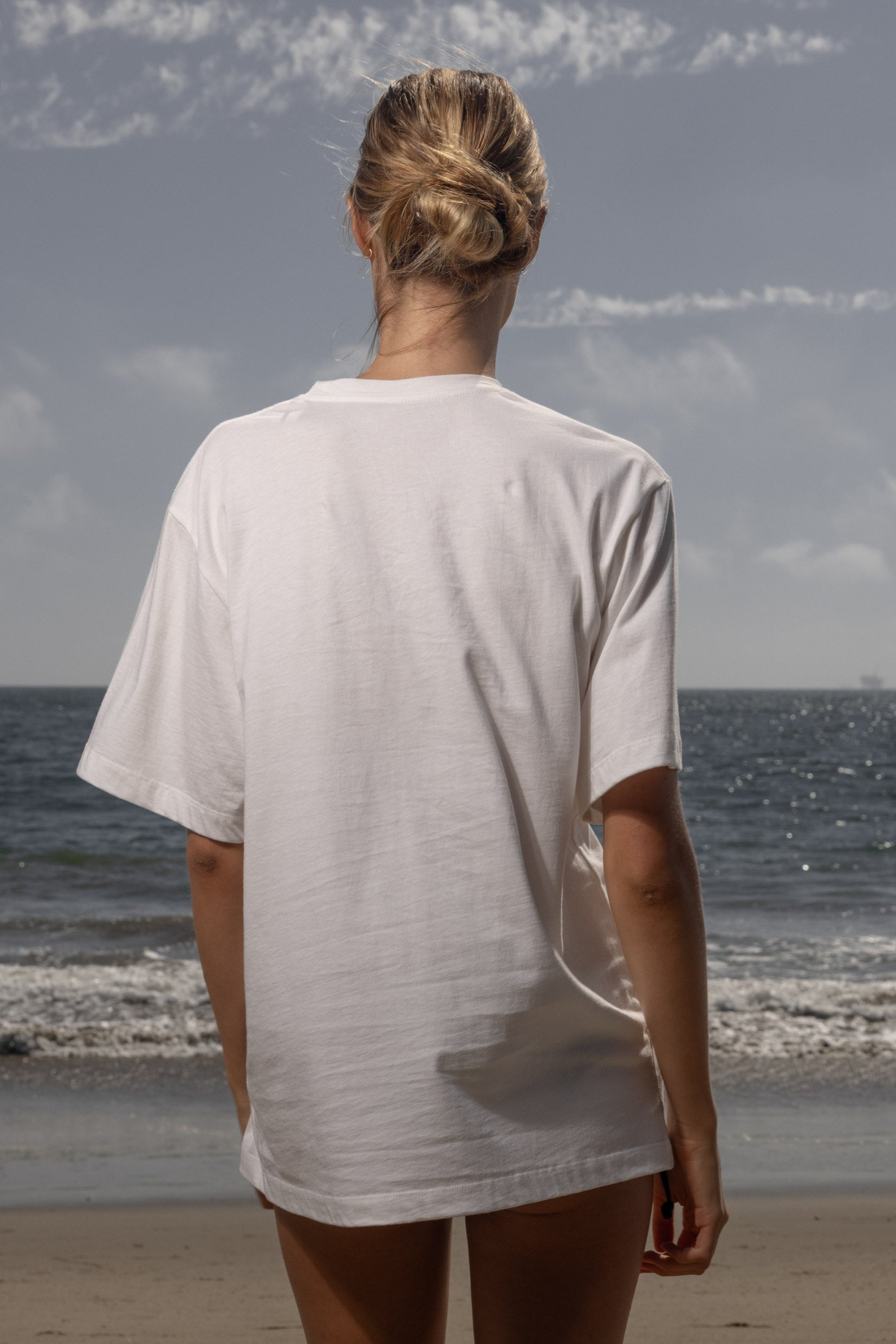 SRF LA Classic Tee - Antique Cream on White - Heidi Merrick