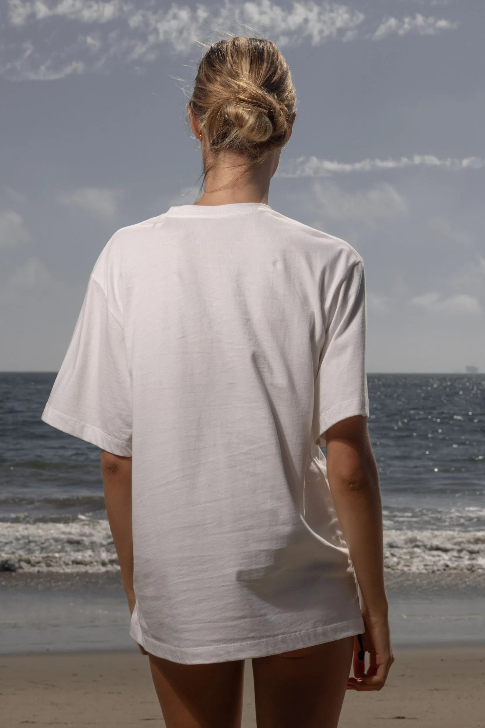 SRF LA Classic Tee - Antique Cream on White - Heidi Merrick