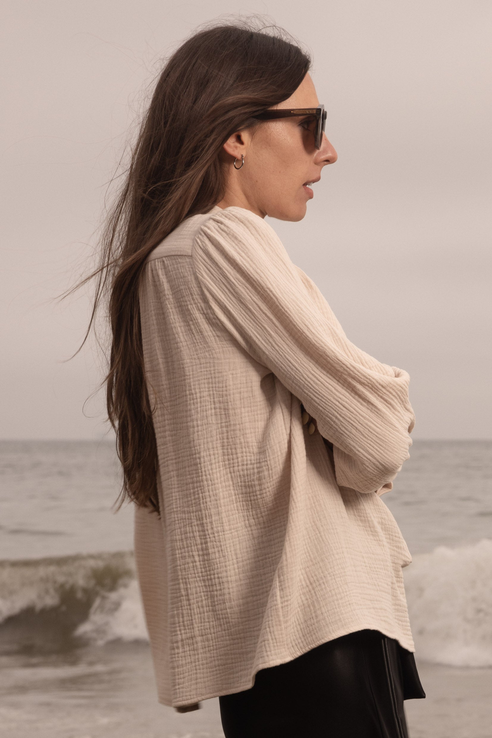 Marish Top - Dun Gauze - Heidi Merrick