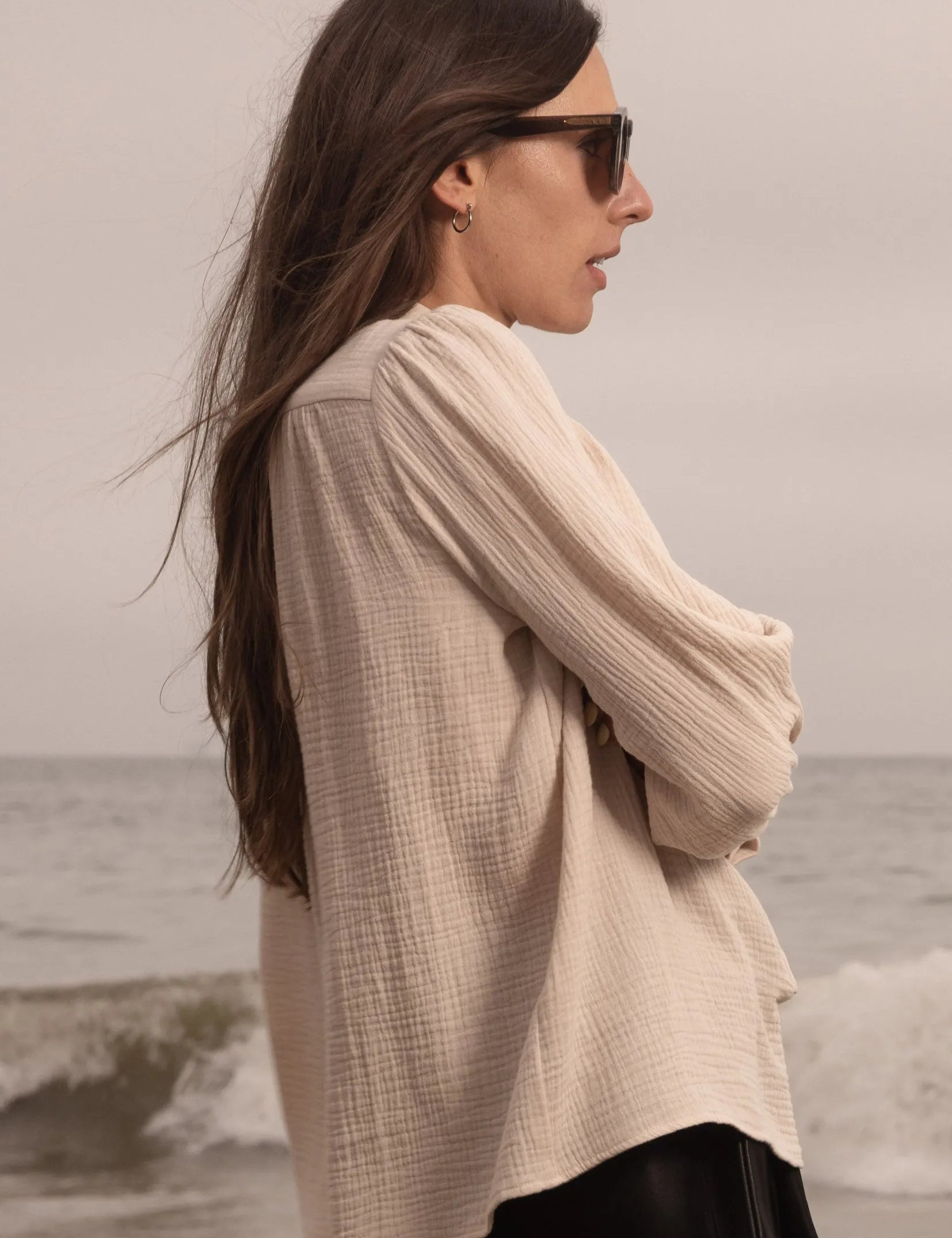 Marish Top - Dun Gauze - Heidi Merrick
