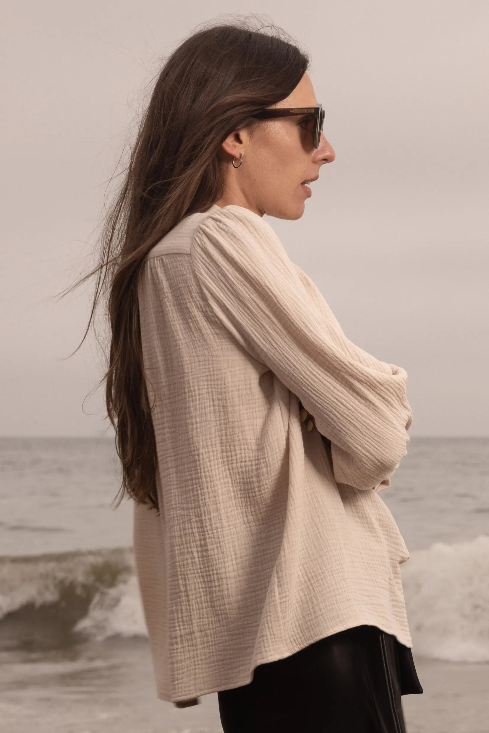 Marish Top - Dun Gauze - Heidi Merrick