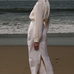 Geometry Skirt -Cream Linen - Heidi Merrick