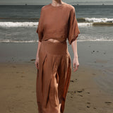 Mojave Top - Clay Tissue Linen - Heidi Merrick