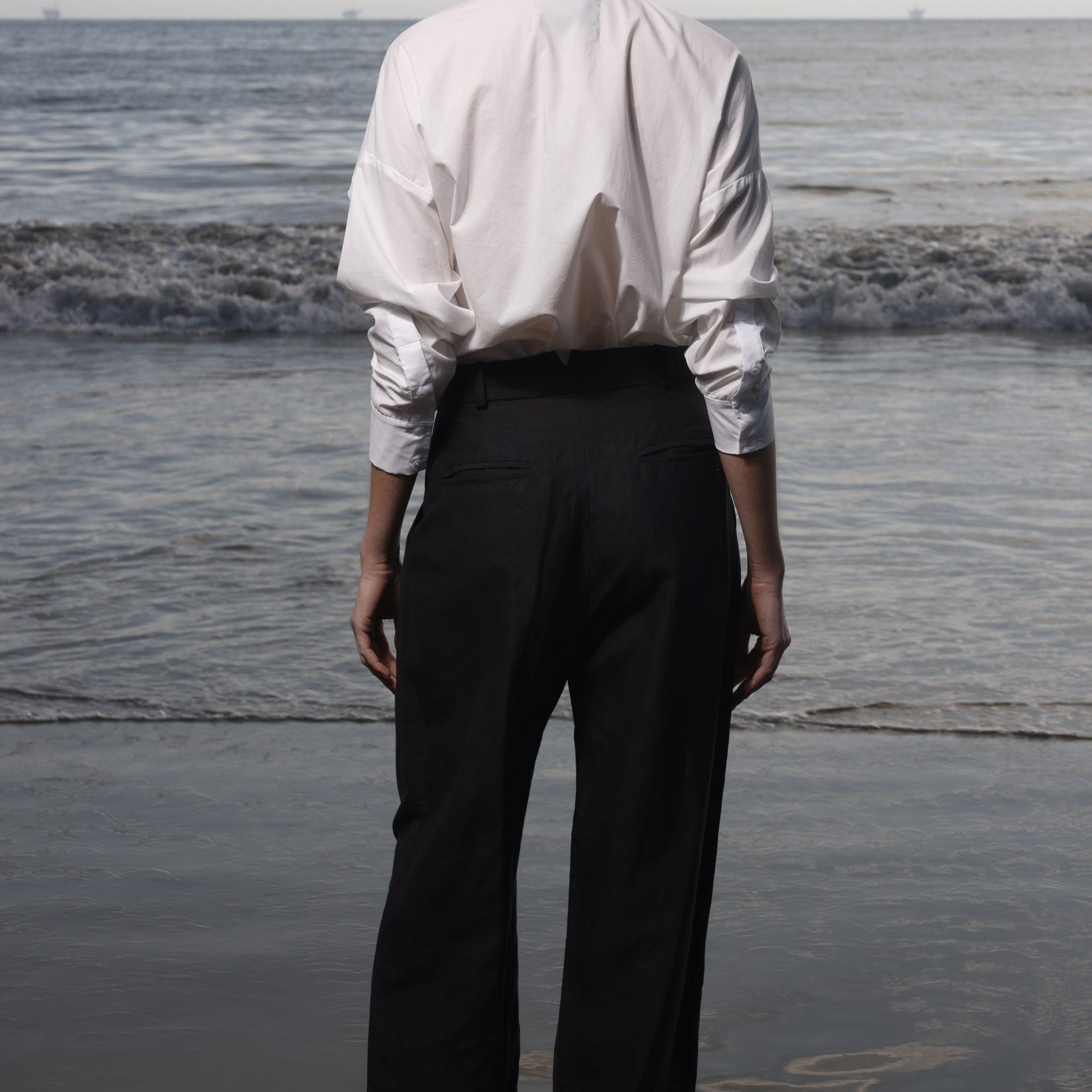 Baptise Pant - Black Linen - Heidi Merrick