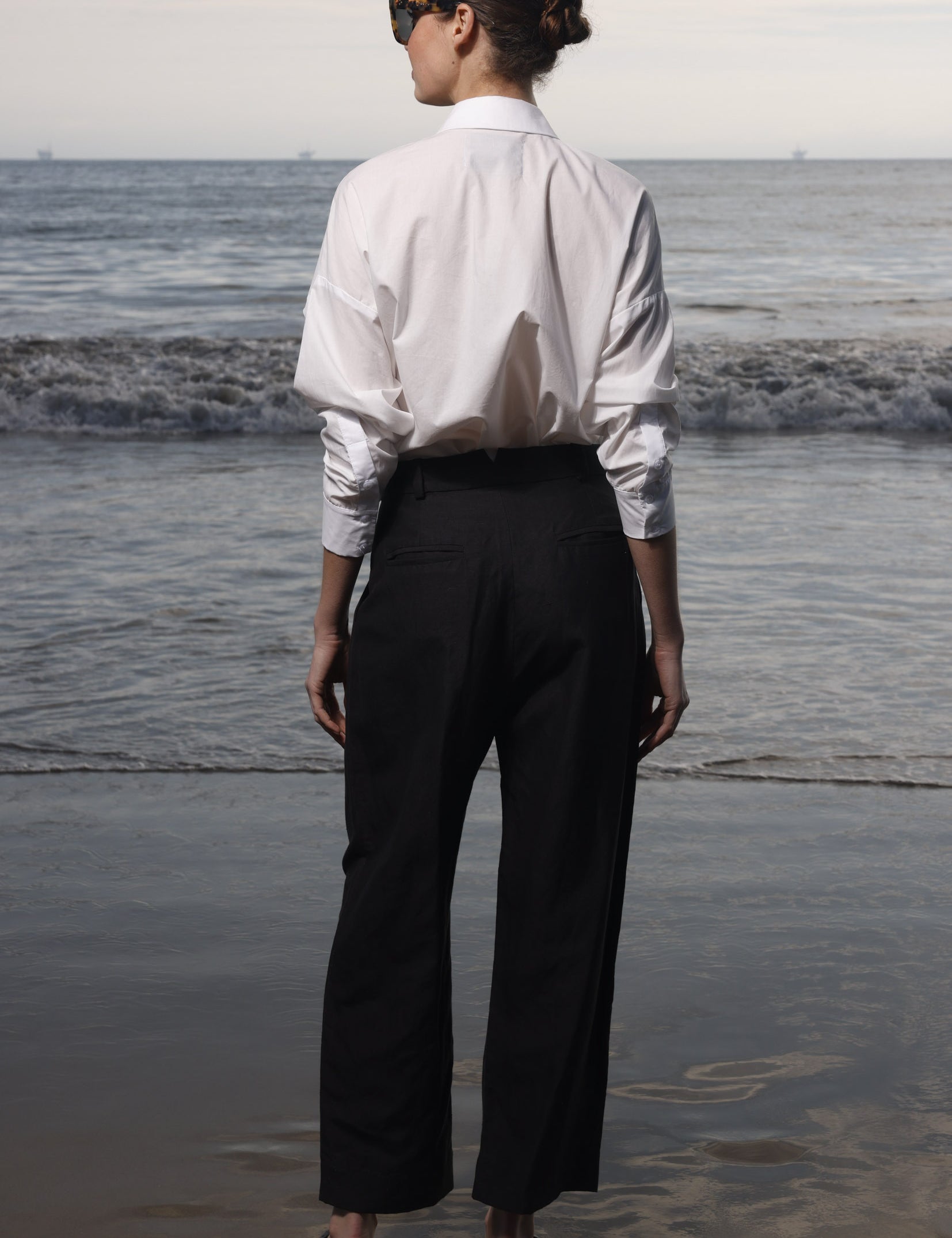 Baptise Pant - Black Linen - Heidi Merrick