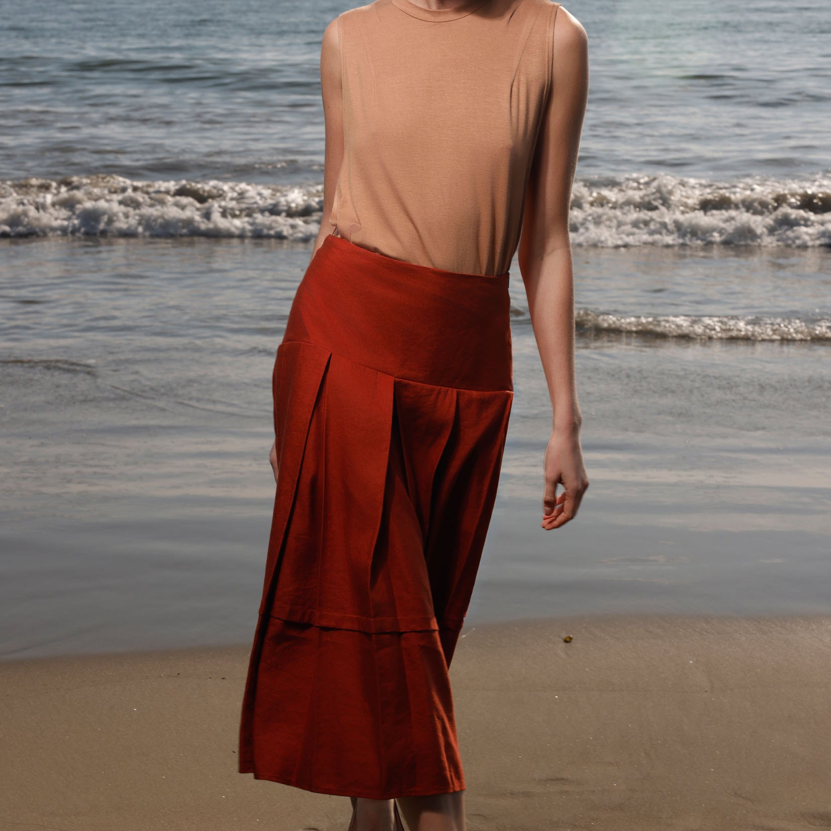 Contessa Skirt - Sienna Silk & Hemp - Heidi Merrick