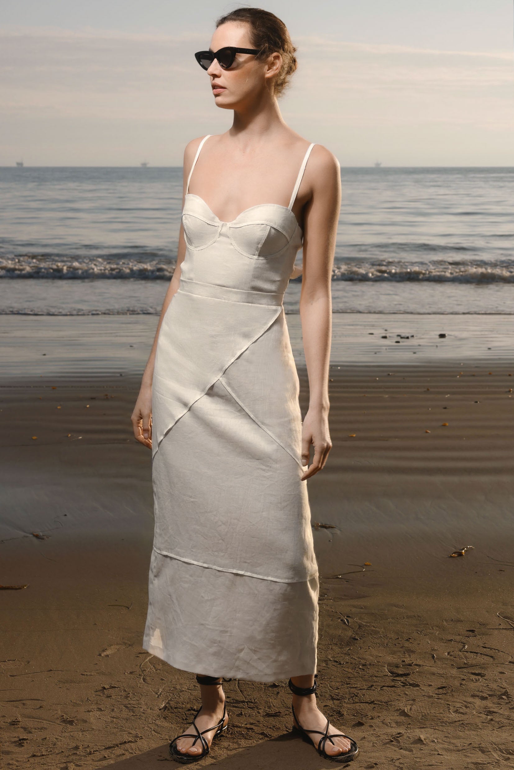 Gia Dress - Ivory Linen - Heidi Merrick