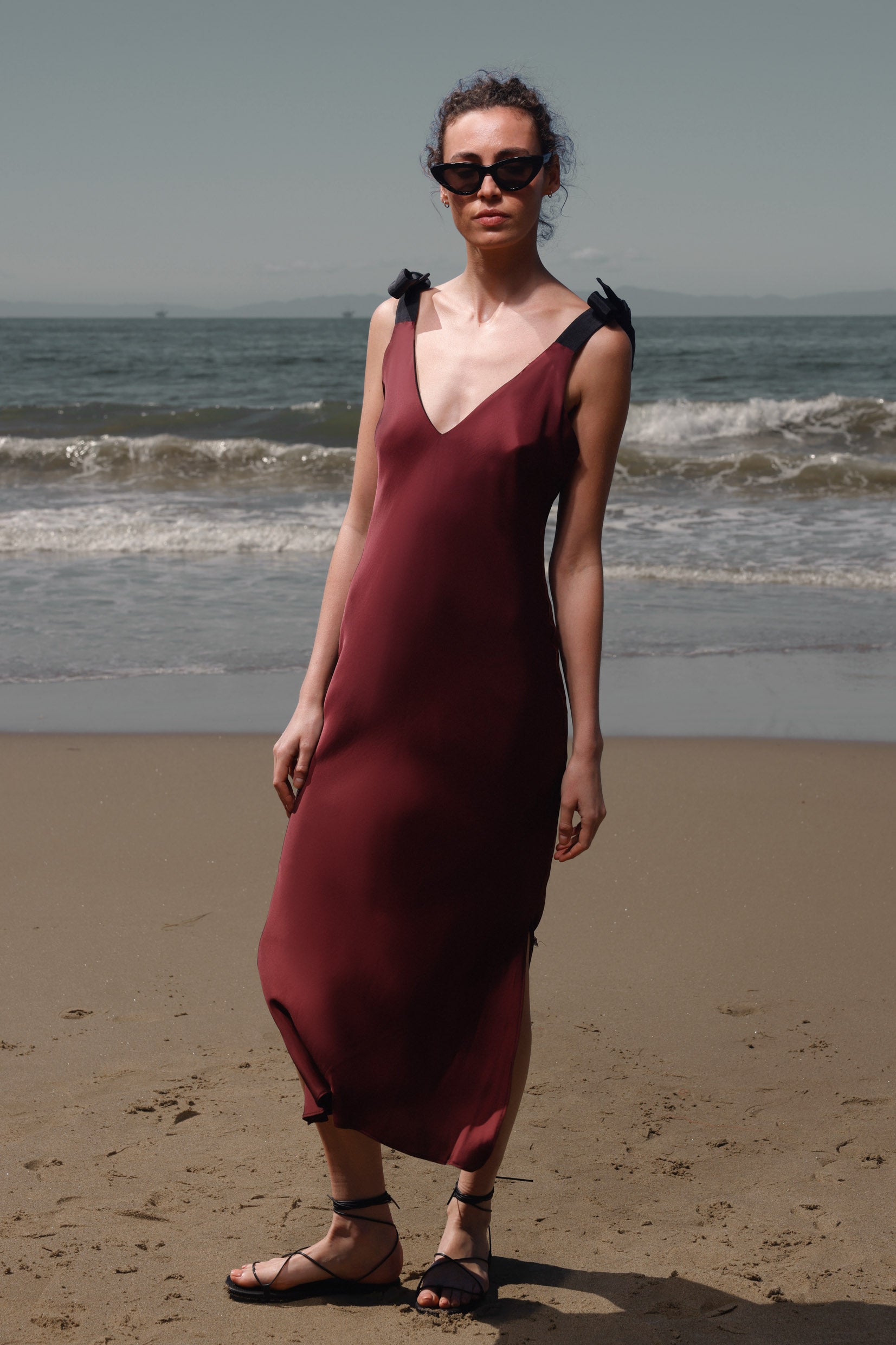 Marion Slip Dress - Burgundy - Heidi Merrick