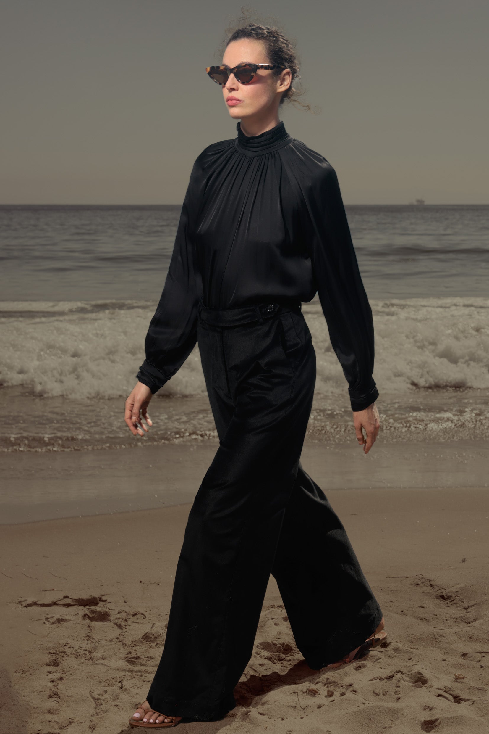 Alix Pant - Noir Velvet - Heidi Merrick