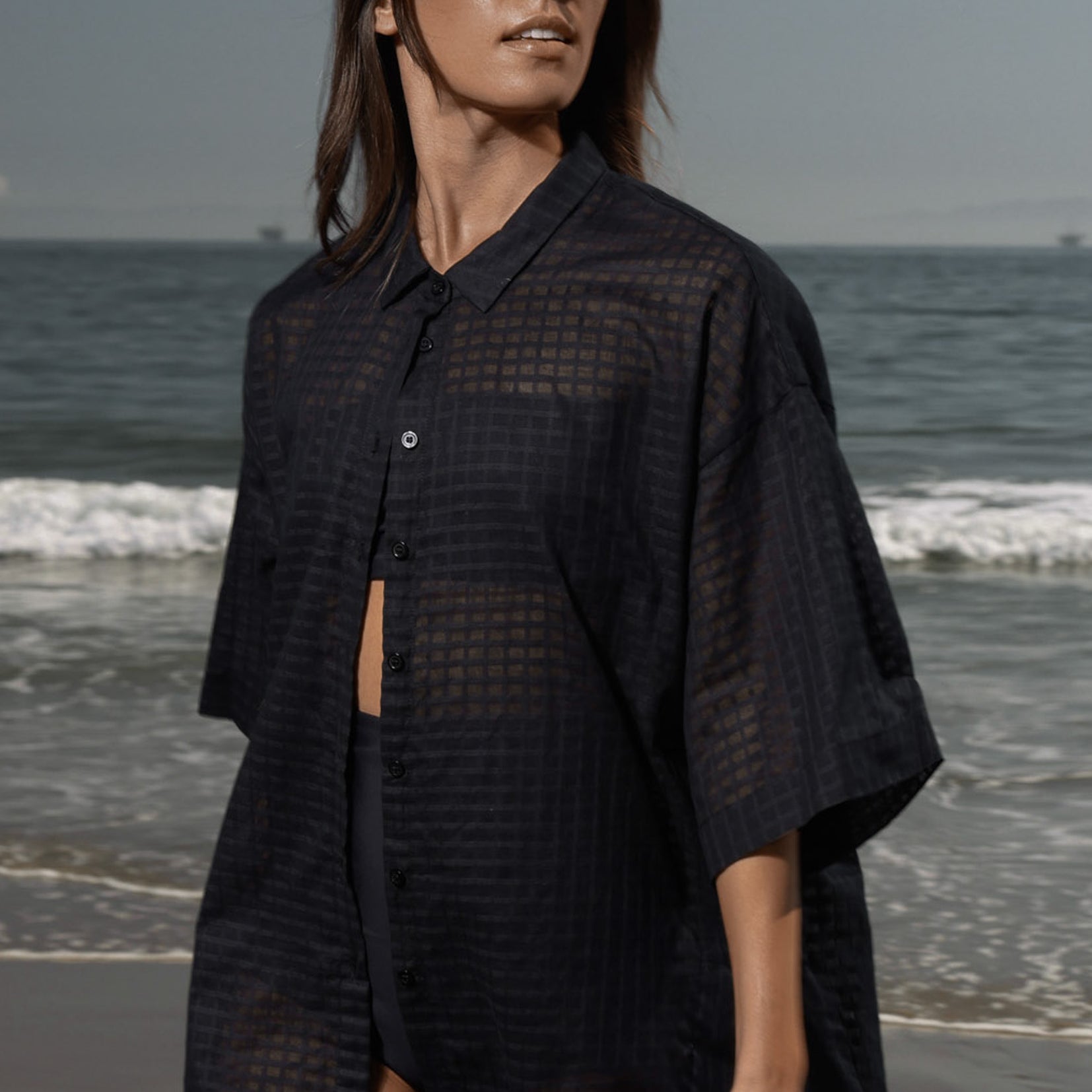 Aloha Shirt - Noir - Heidi Merrick