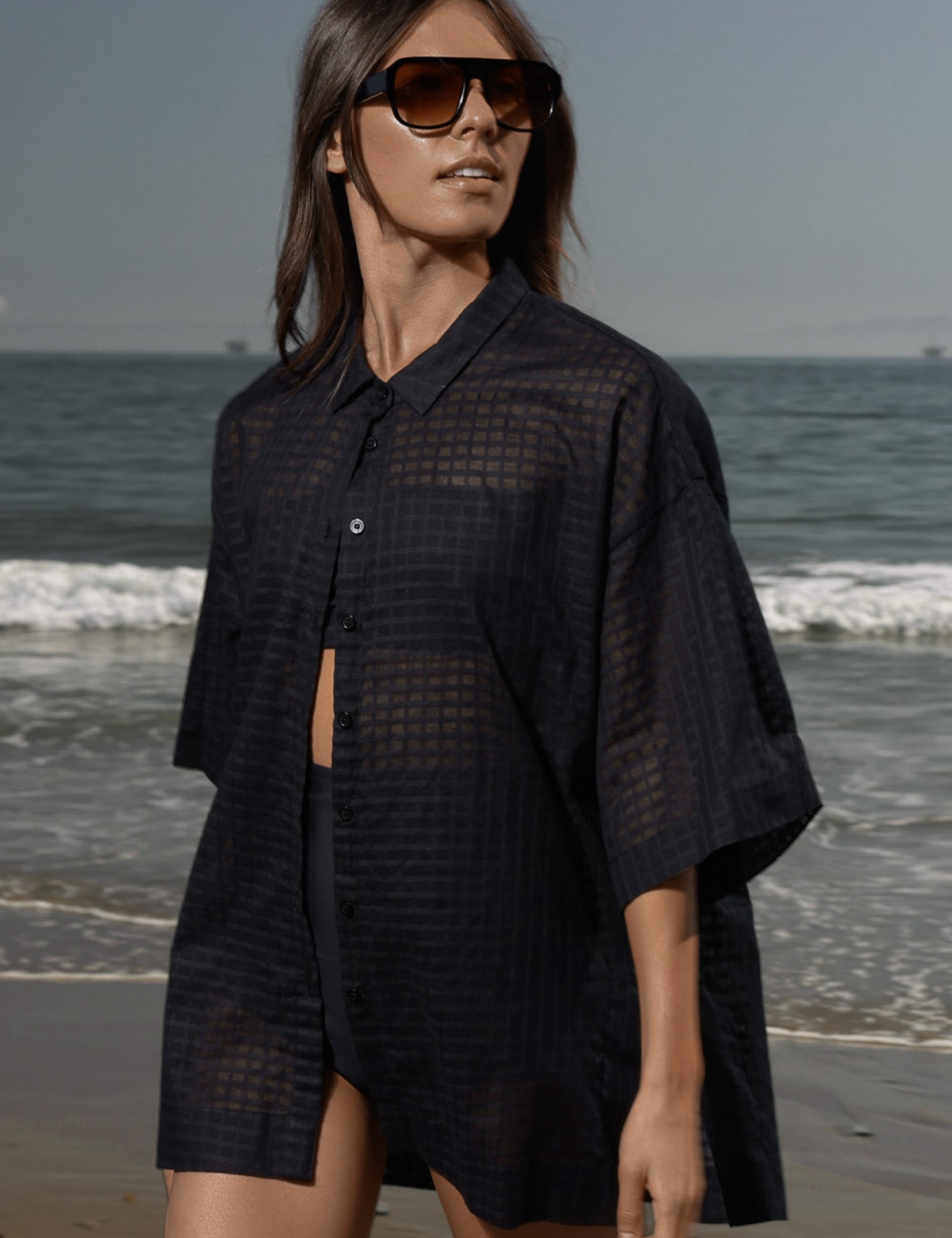 Aloha Shirt - Noir - Heidi Merrick