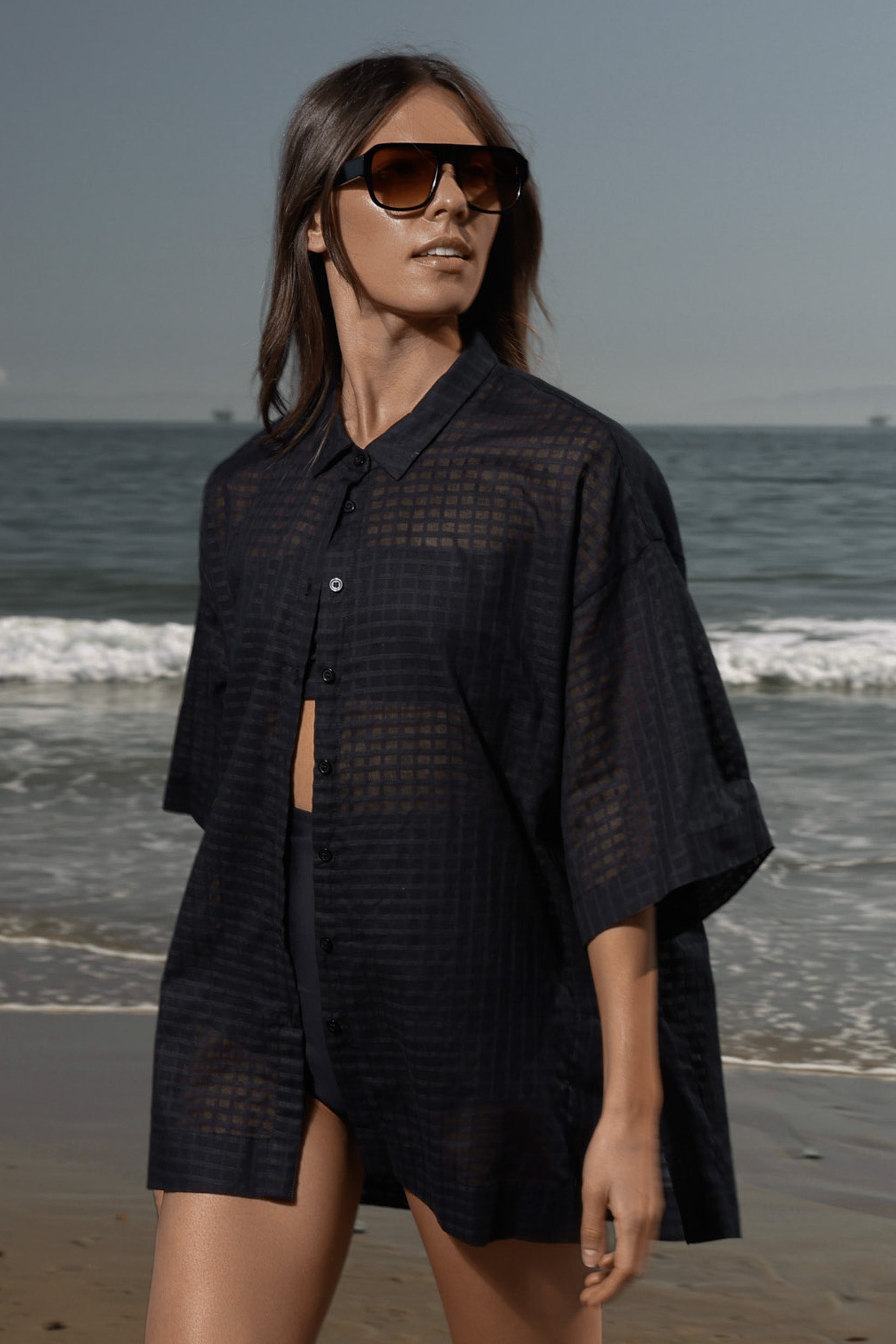 Aloha Shirt - Noir - Heidi Merrick