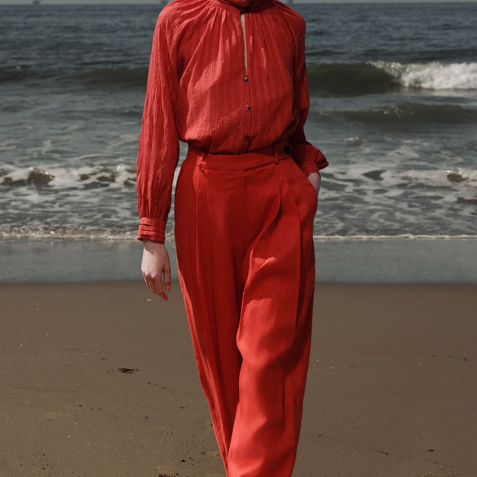 Stallion Top - Cotton Lurex Gauze - Heidi Merrick