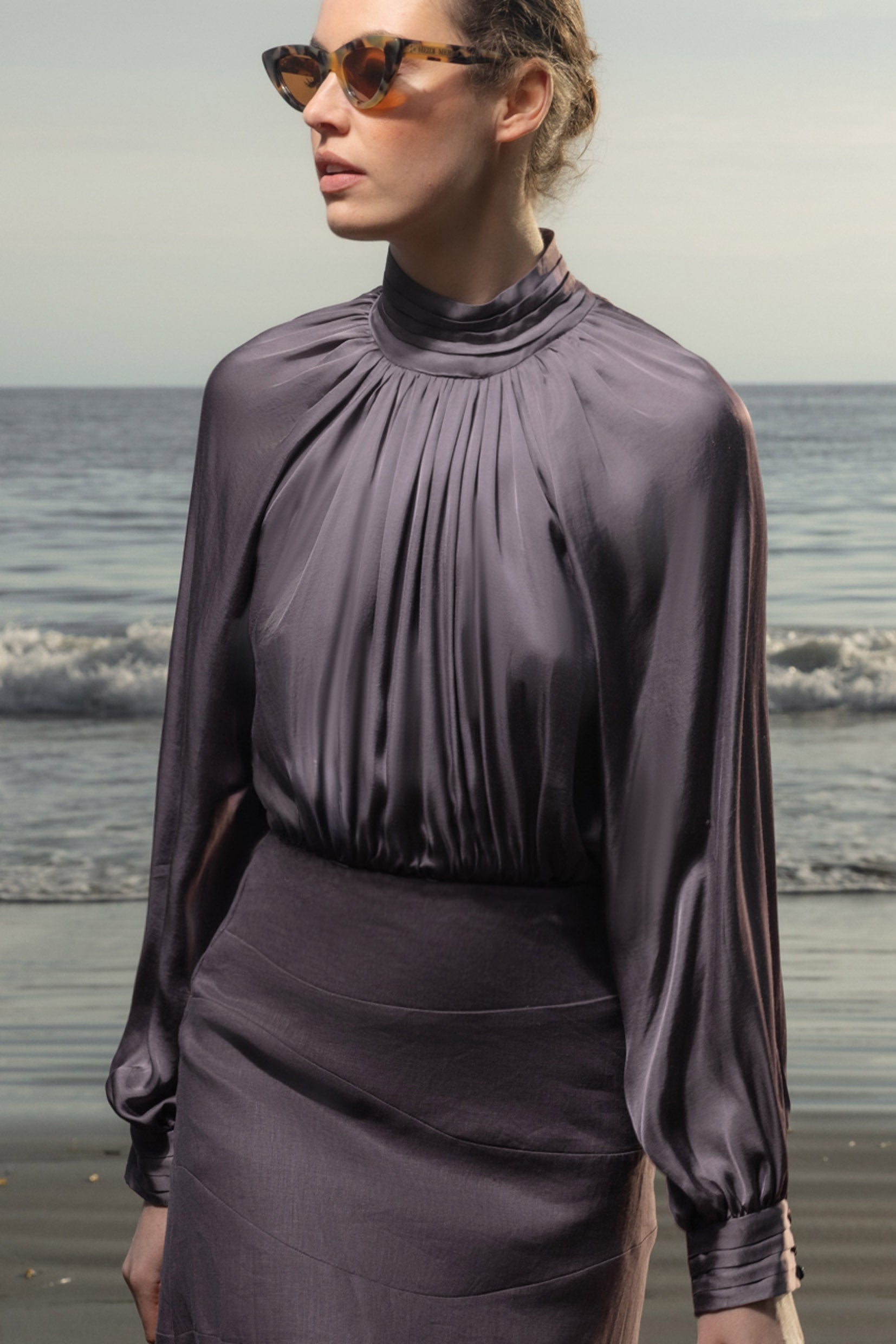 Letter Blouse - Lavender - Heidi Merrick