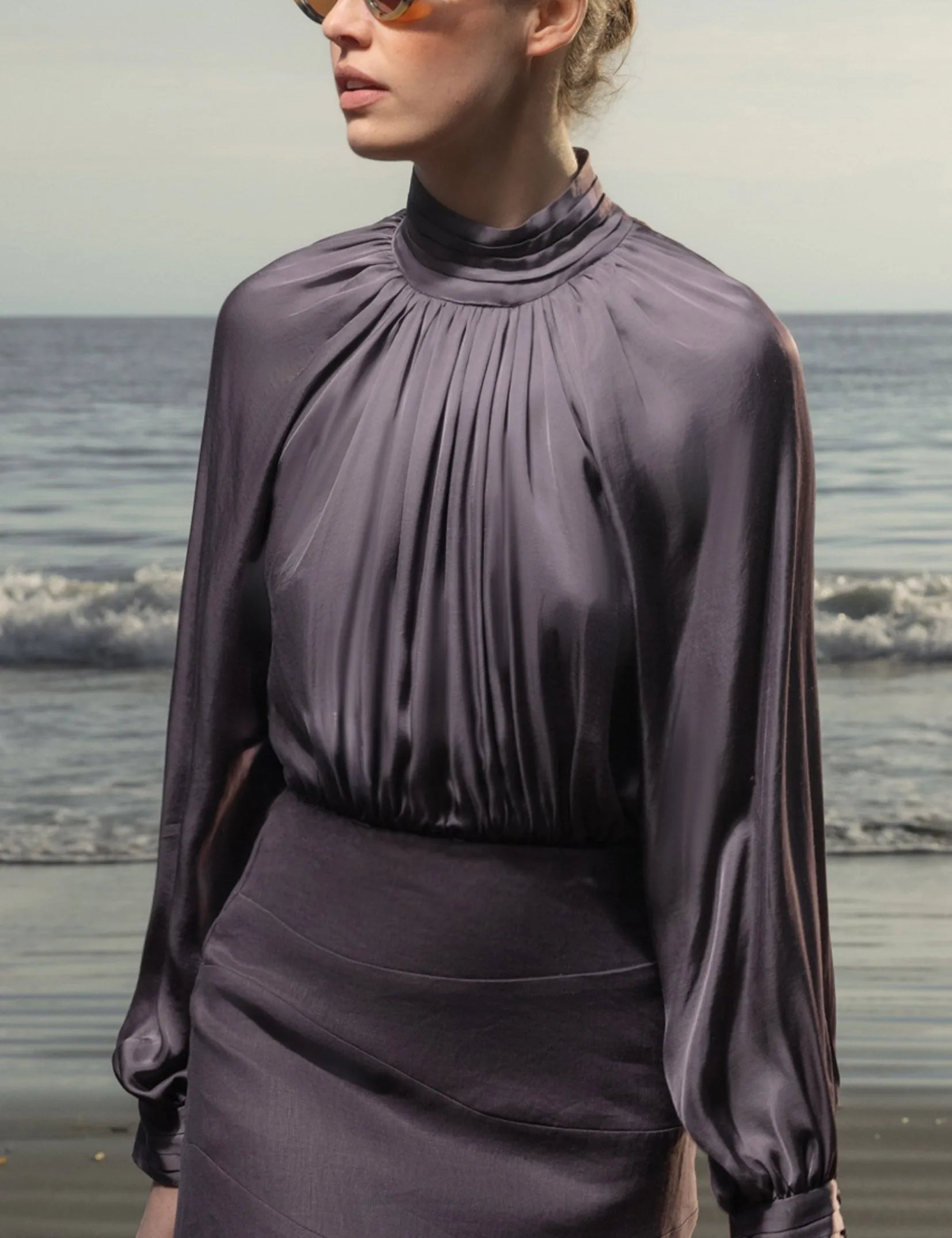 Letter Blouse - Lavender - Heidi Merrick