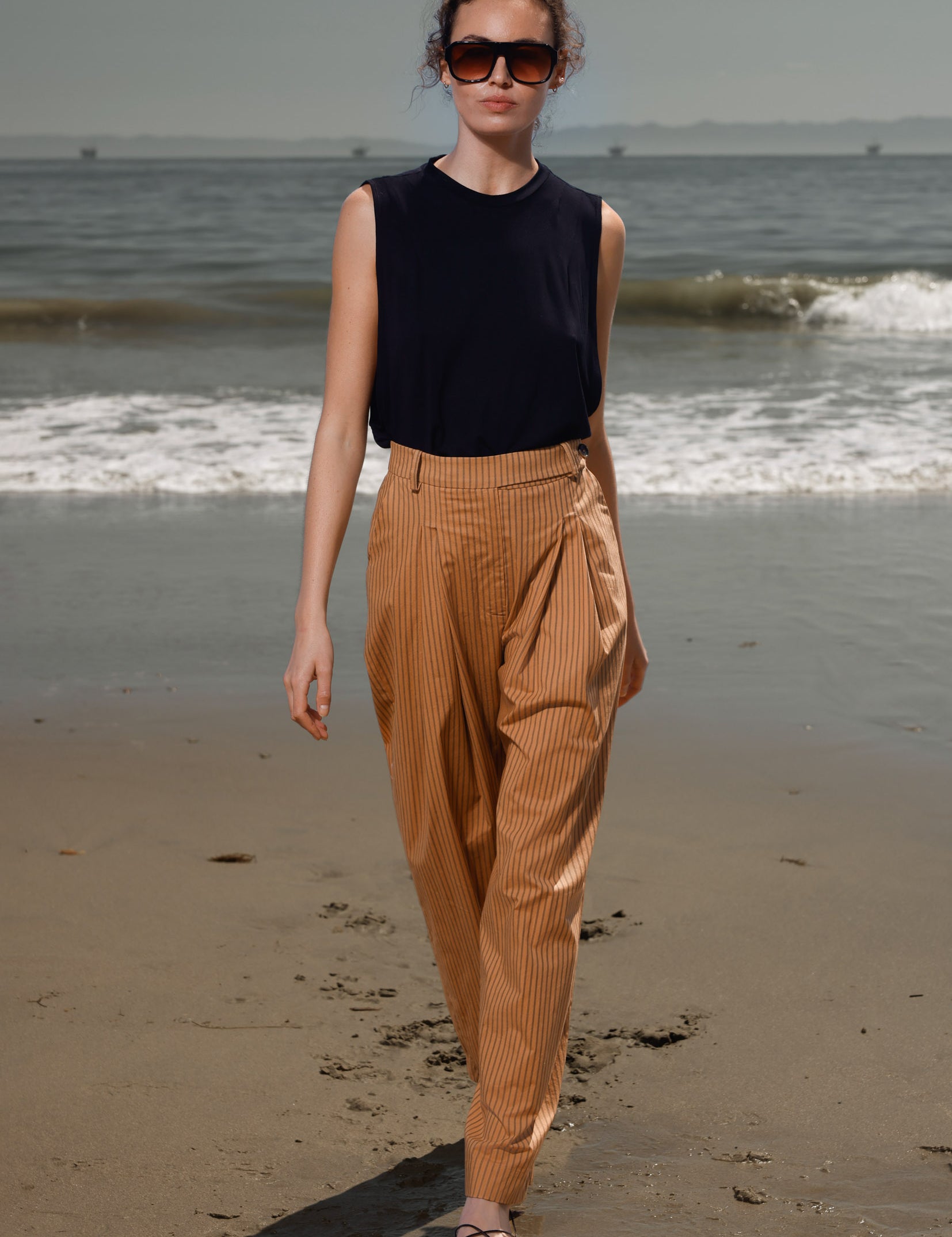 Chaplin Pant - Ticking Stripe - Heidi Merrick