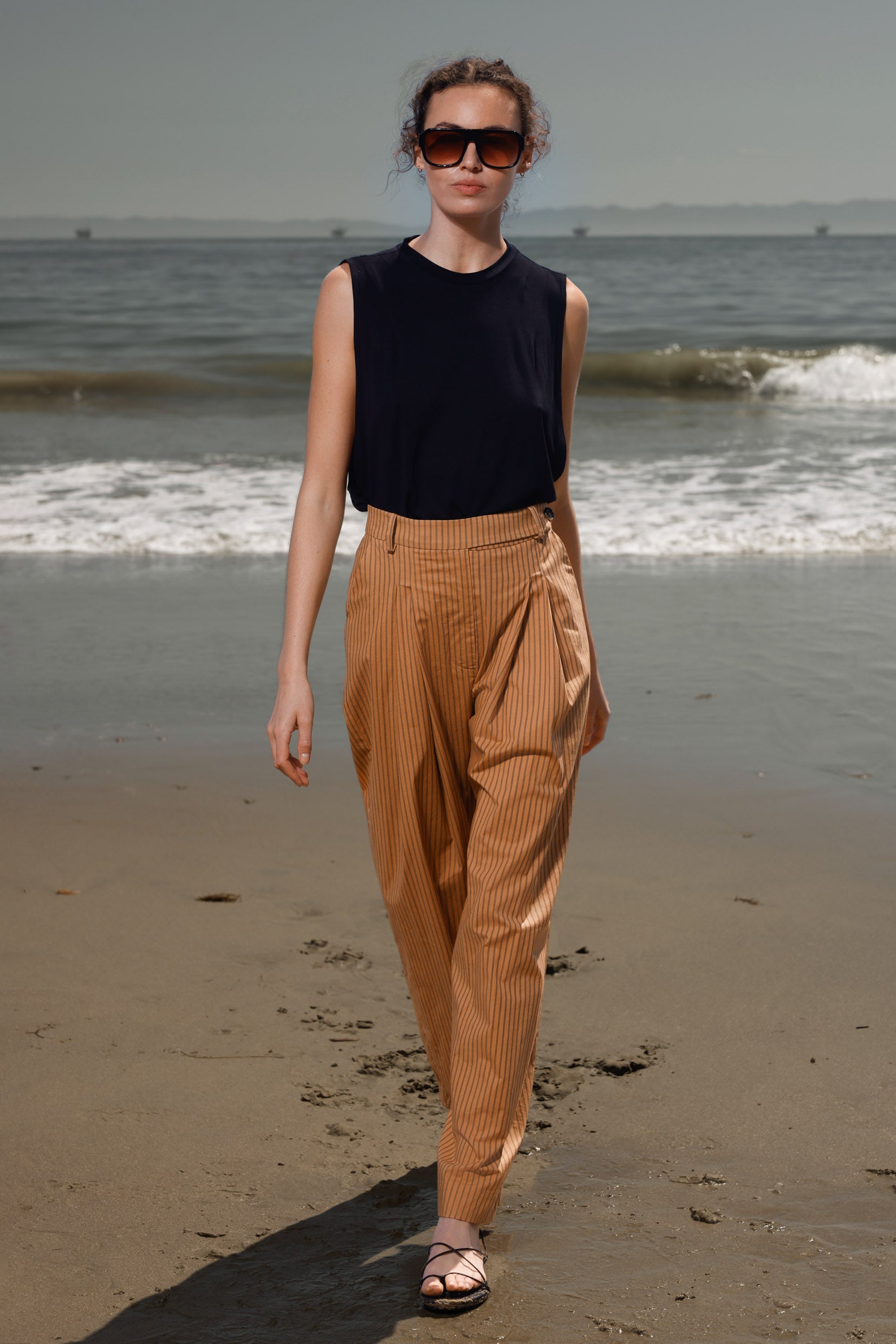 Chaplin Pant - Ticking Stripe - Heidi Merrick