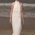 Geometry Skirt - Ivory Silk Noil - Heidi Merrick