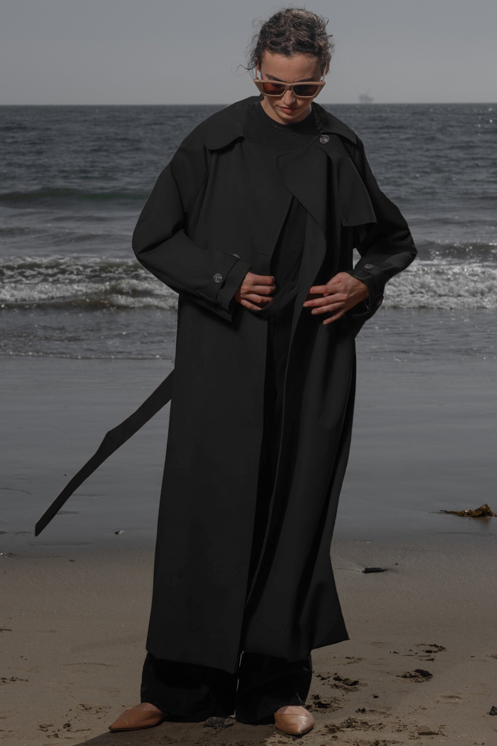 Fog Coat - Black Trench - Heidi Merrick