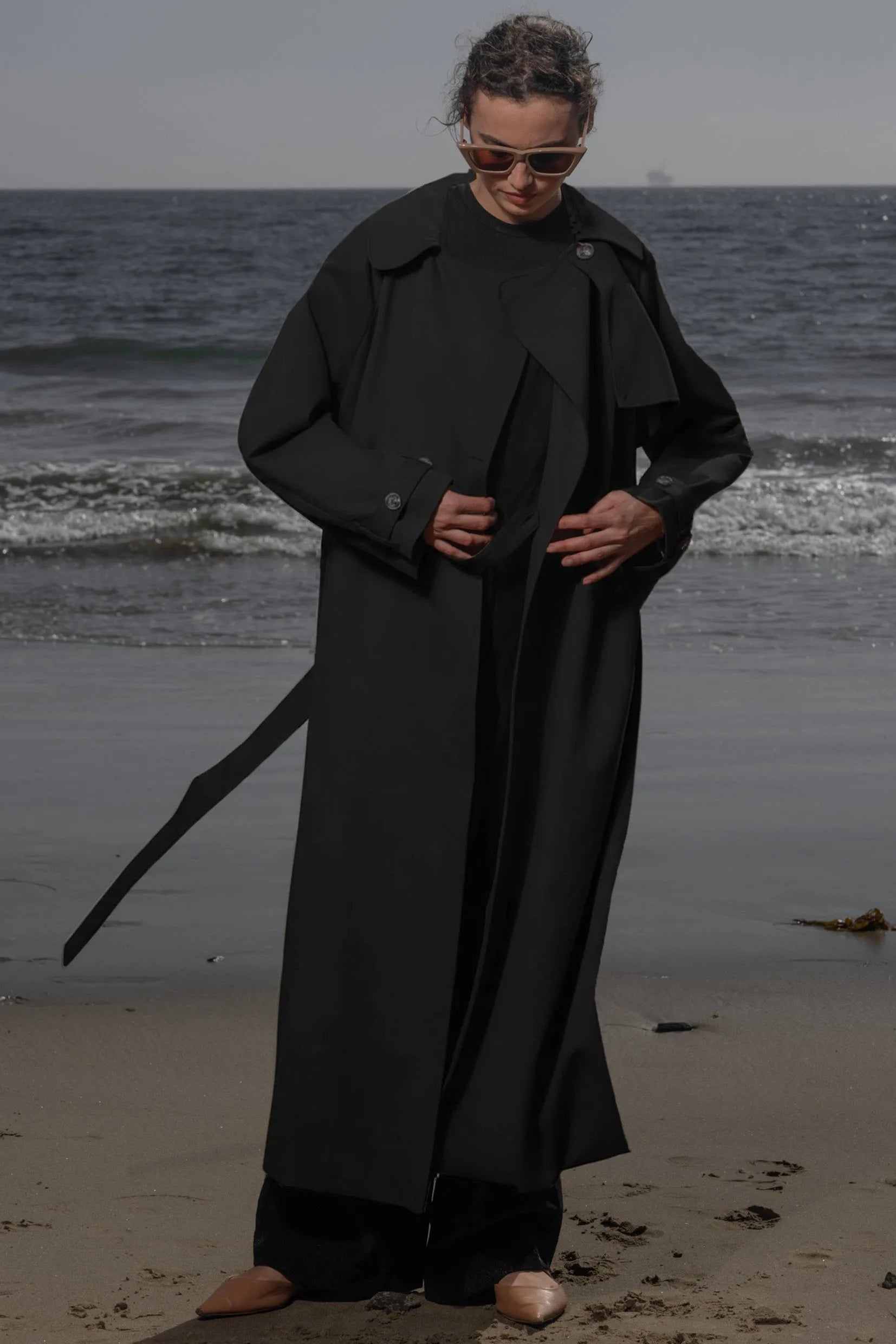 Fog Coat - Black Trench - Heidi Merrick