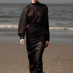 Verse Top - Noir Tissue Linen - Heidi Merrick