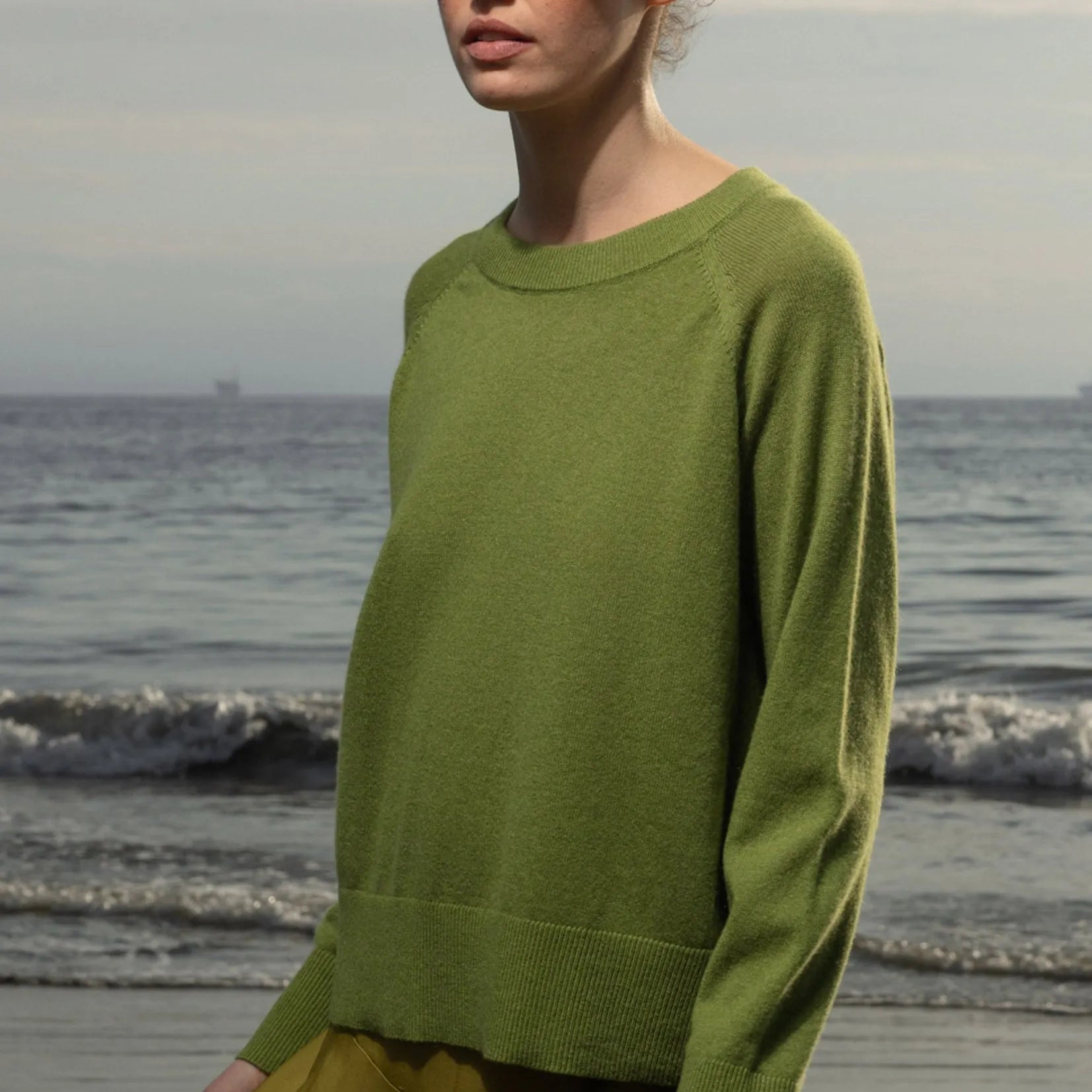Daily Sweater - Pea - Heidi Merrick