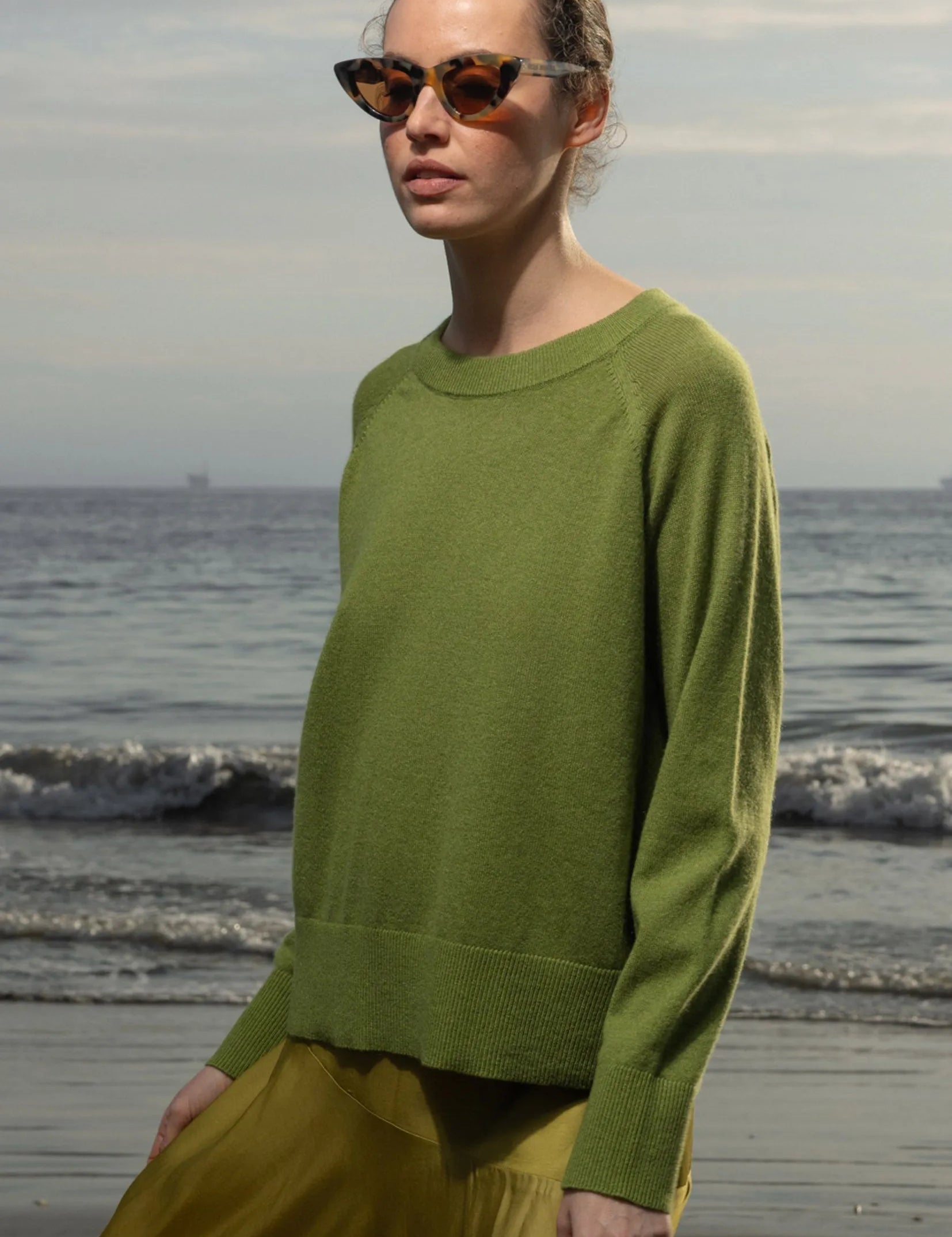 Daily Sweater - Pea - Heidi Merrick