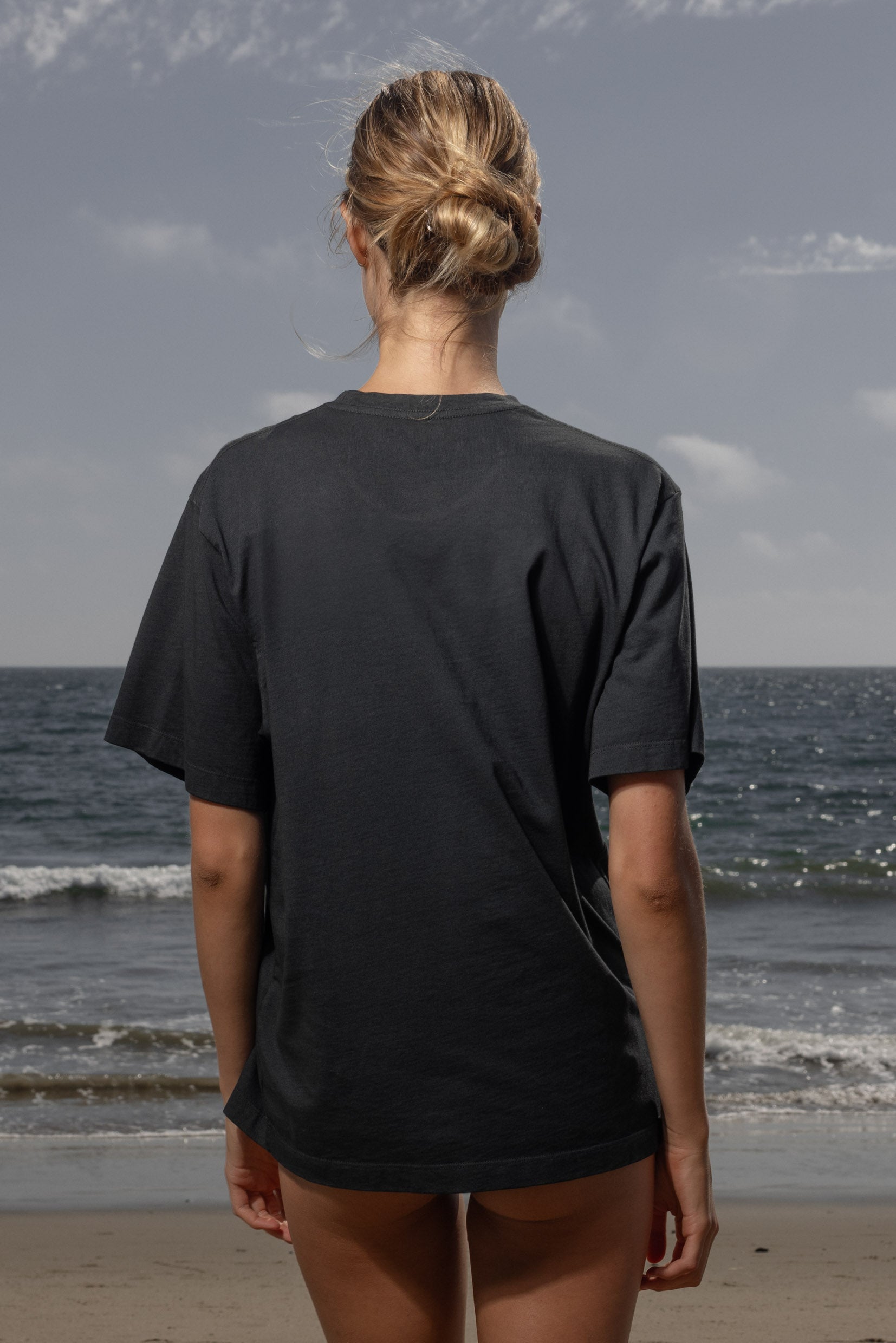 SRF LA Classic Tee - Black on Washed Black - Heidi Merrick