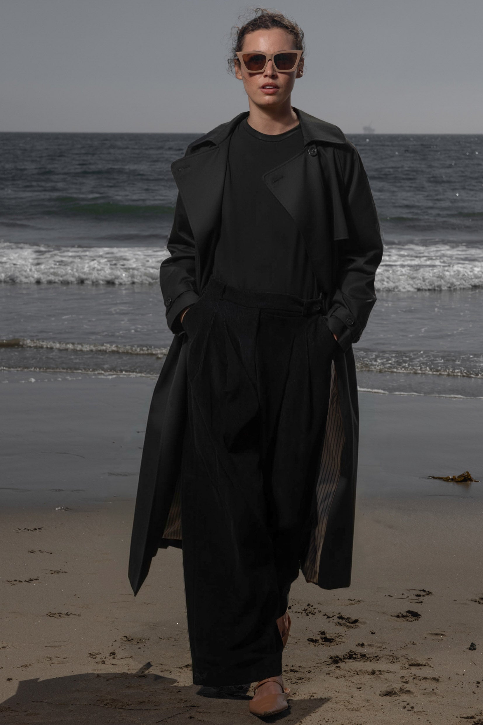 Fog Coat - Black Trench - Heidi Merrick