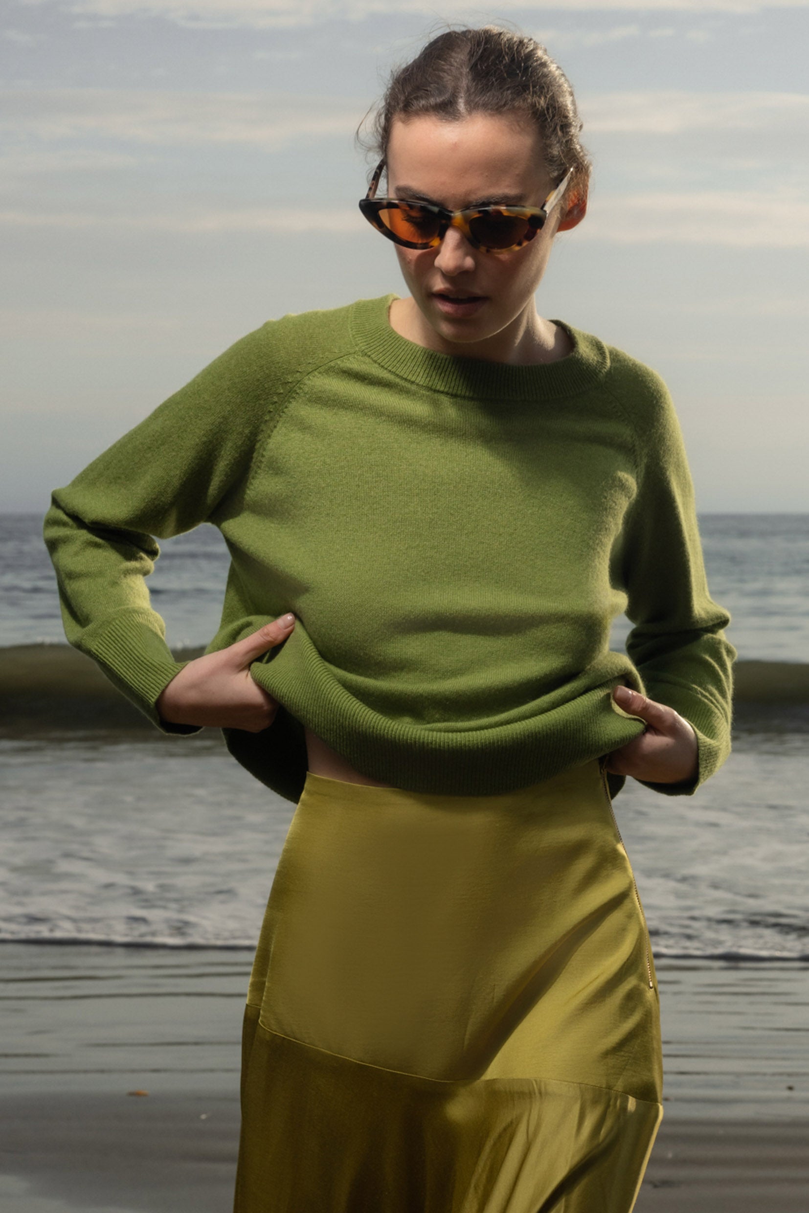 Daily Sweater - Pea - Heidi Merrick